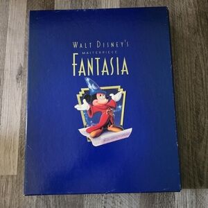 Fantasia Deluxe Collector's Box Set 1991 VHS/CD, Commemorative Lithograph & Book